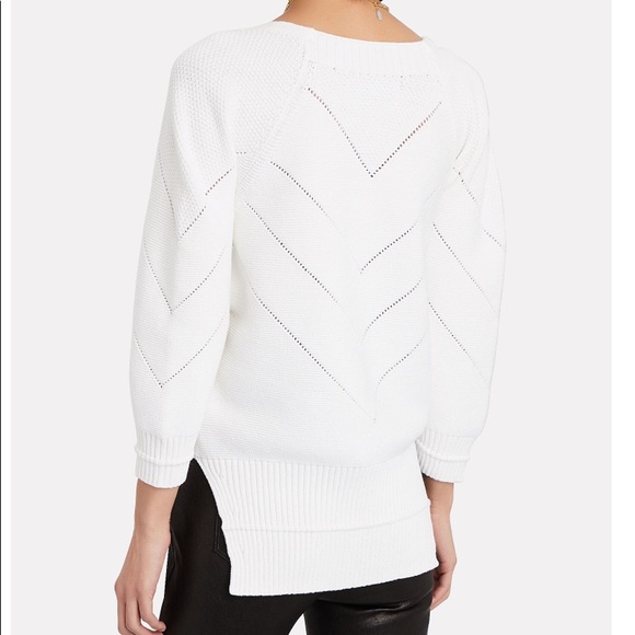 BROCHU WALKER Decker V-Neck Cotton-Blend Sweater - Picture 3 of 11